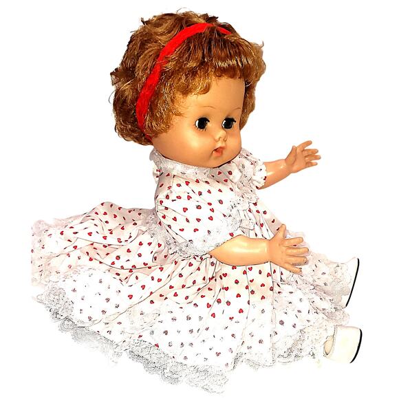 18" Vintage 1960s Cutey Ginny Baby Doll By Vogue - Picture 2 of 13